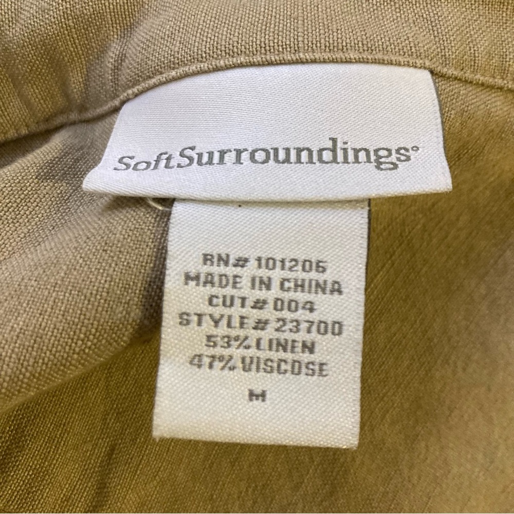 Soft Surroundings Khaki Button Down Mini Dress - Picture 12 of 12